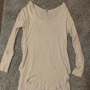 Free people oatmeal long sweater